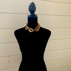 Gold linked necklace